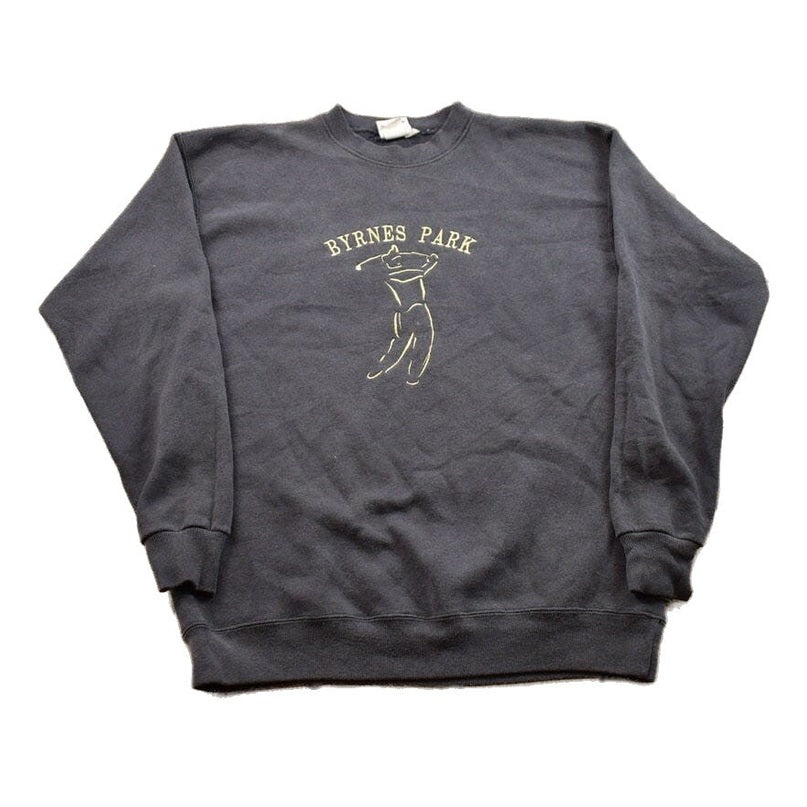 Other Clothing > Gender Neutral Adult Clothing > Hoodies & Sweatshirts > Sweatshirts Vintage 1990s Byrnes Park Golf Theme Crewneck Sweatshirt / 90s Crewneck / Souvenir Sweater / Streetwear / Travel And Vacation / Golf Sweater