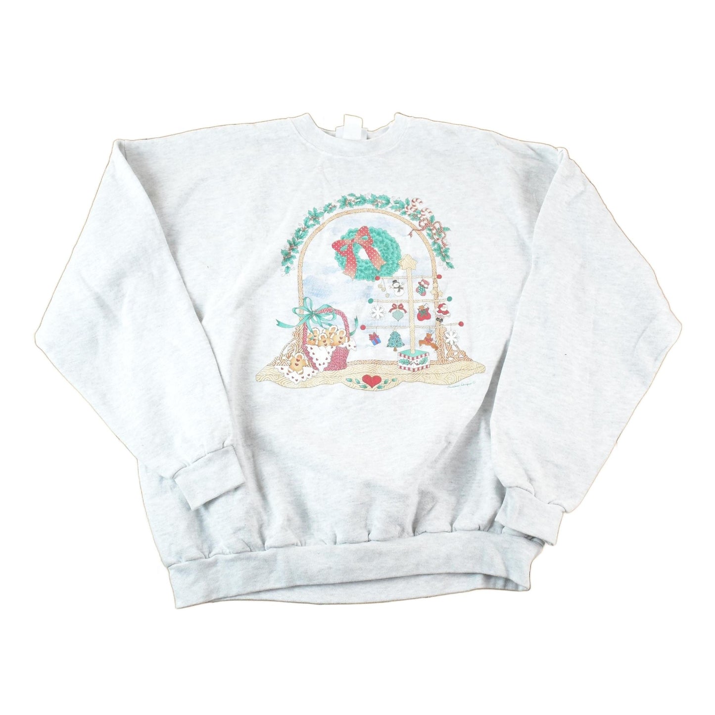 Other Clothing > Gender Neutral Adult Clothing > Hoodies & Sweatshirts > Sweatshirts Vintage 1990s Cartoon Christmas Morning Crewneck Sweatshirt Mens XXL