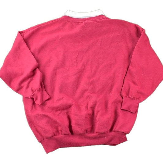 Other Clothing > Gender Neutral Adult Clothing > Hoodies & Sweatshirts > Sweatshirts Vintage 1990s Chillin Cat Separate Issue Collared Knit Abstract Pattern Crewneck Sweater Made In 90s Crewneck Men's XL