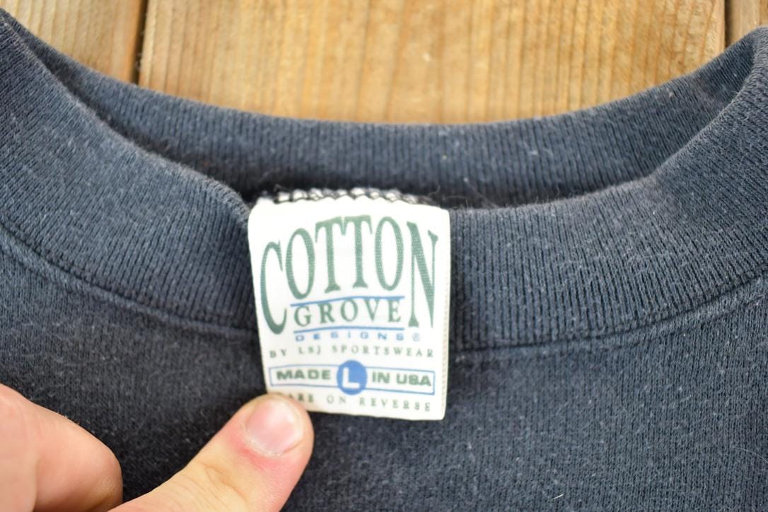 Other Clothing > Gender Neutral Adult Clothing > Hoodies & Sweatshirts > Sweatshirts Vintage 1990s Cotton Grove Crewneck Sweatshirt Mens L