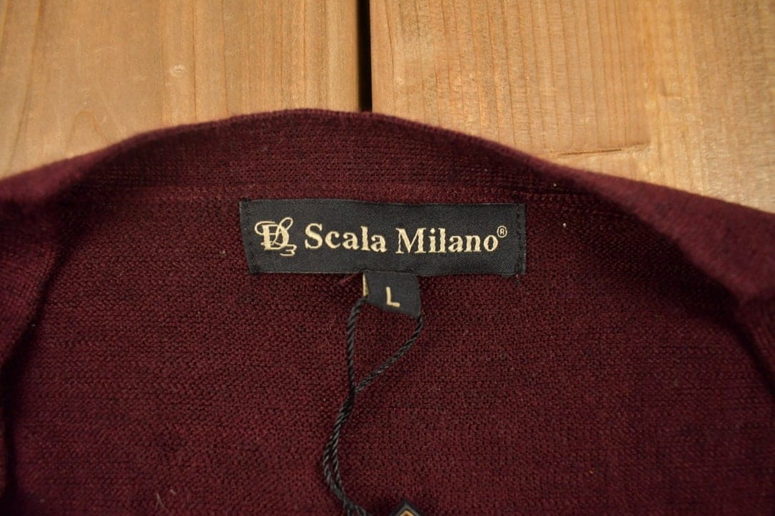 Other Clothing > Gender Neutral Adult Clothing > Hoodies & Sweatshirts > Sweatshirts Vintage 1990s Deadstock Scala Milano Cardigan Sweater Men's Large