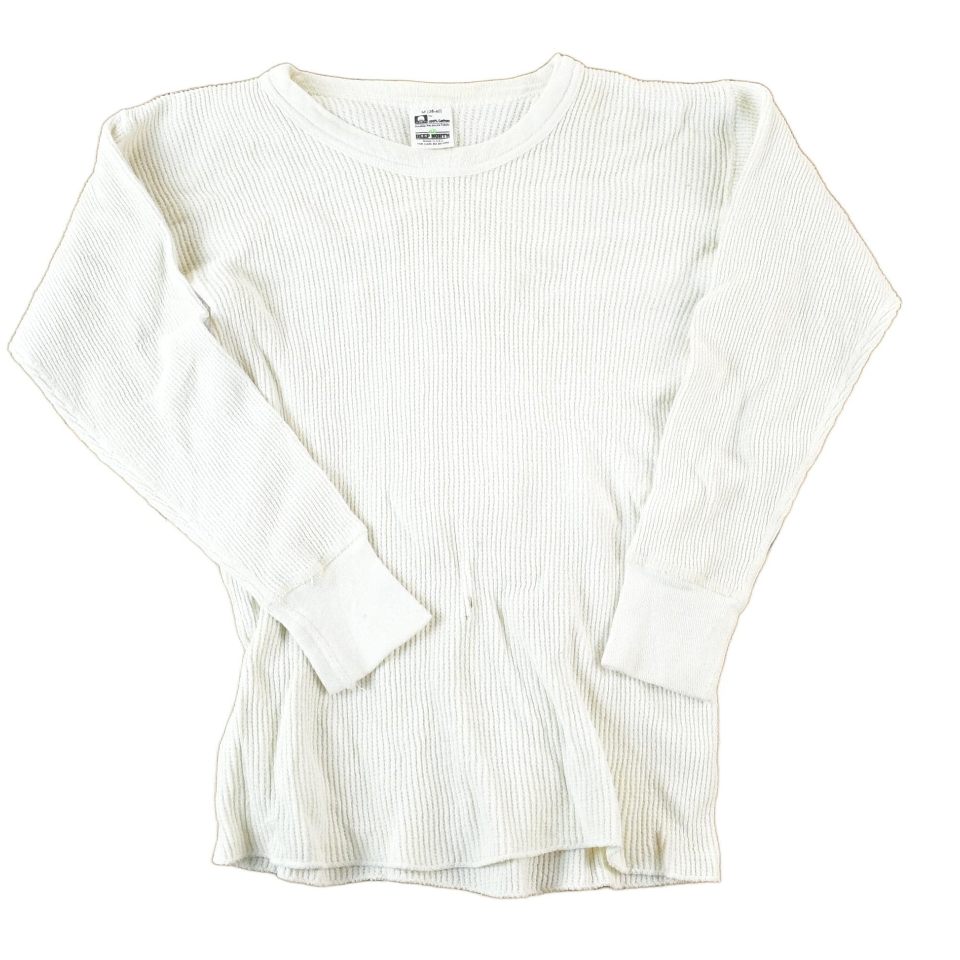 Other Clothing > Gender Neutral Adult Clothing > Hoodies & Sweatshirts > Sweatshirts Vintage 1990s Deep North Thermal Knit Crewneck Undershirt Mens M