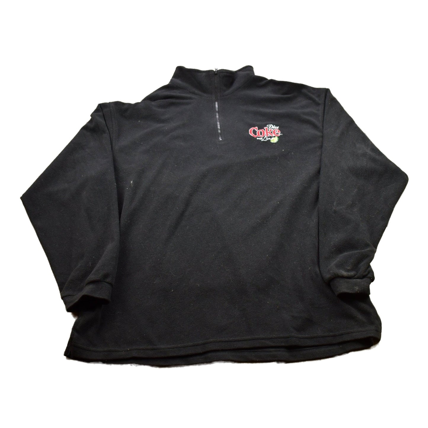 Other Clothing > Gender Neutral Adult Clothing > Hoodies & Sweatshirts > Sweatshirts Vintage 1990s Diet Coke Lime Fleece Sweater Men's XL