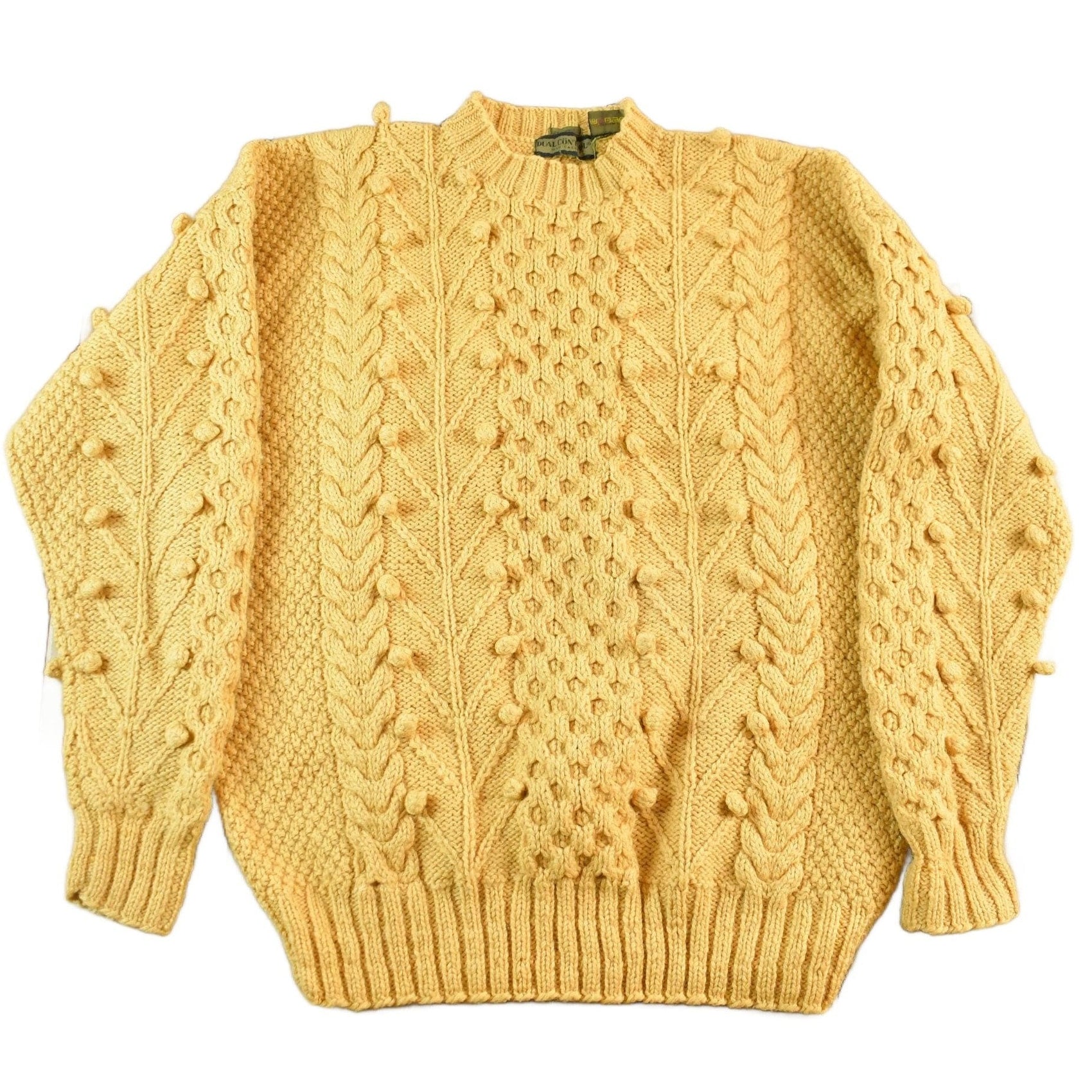 Other Clothing > Gender Neutral Adult Clothing > Hoodies & Sweatshirts > Sweatshirts Vintage 1990s Dual Control Hand Knit Wool Sweater Mens Large