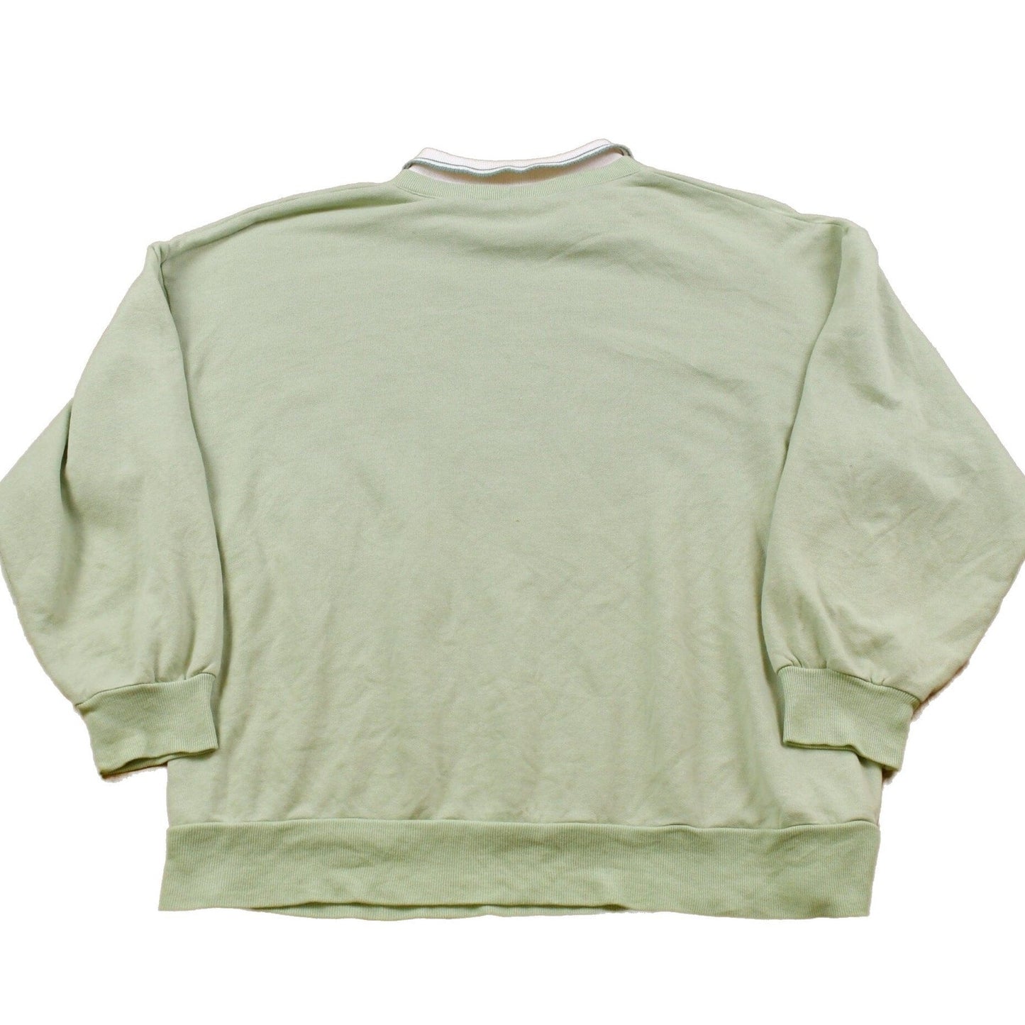 Other Clothing > Gender Neutral Adult Clothing > Hoodies & Sweatshirts > Sweatshirts Vintage 1990s Floral Collared Crewneck Sweatshirt Women's L