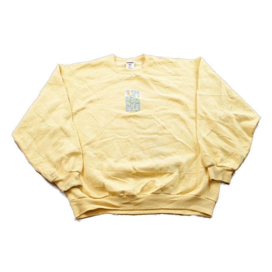 Other Clothing > Gender Neutral Adult Clothing > Hoodies & Sweatshirts > Sweatshirts Vintage 1990s Floral Crewneck Sweater Men's Large