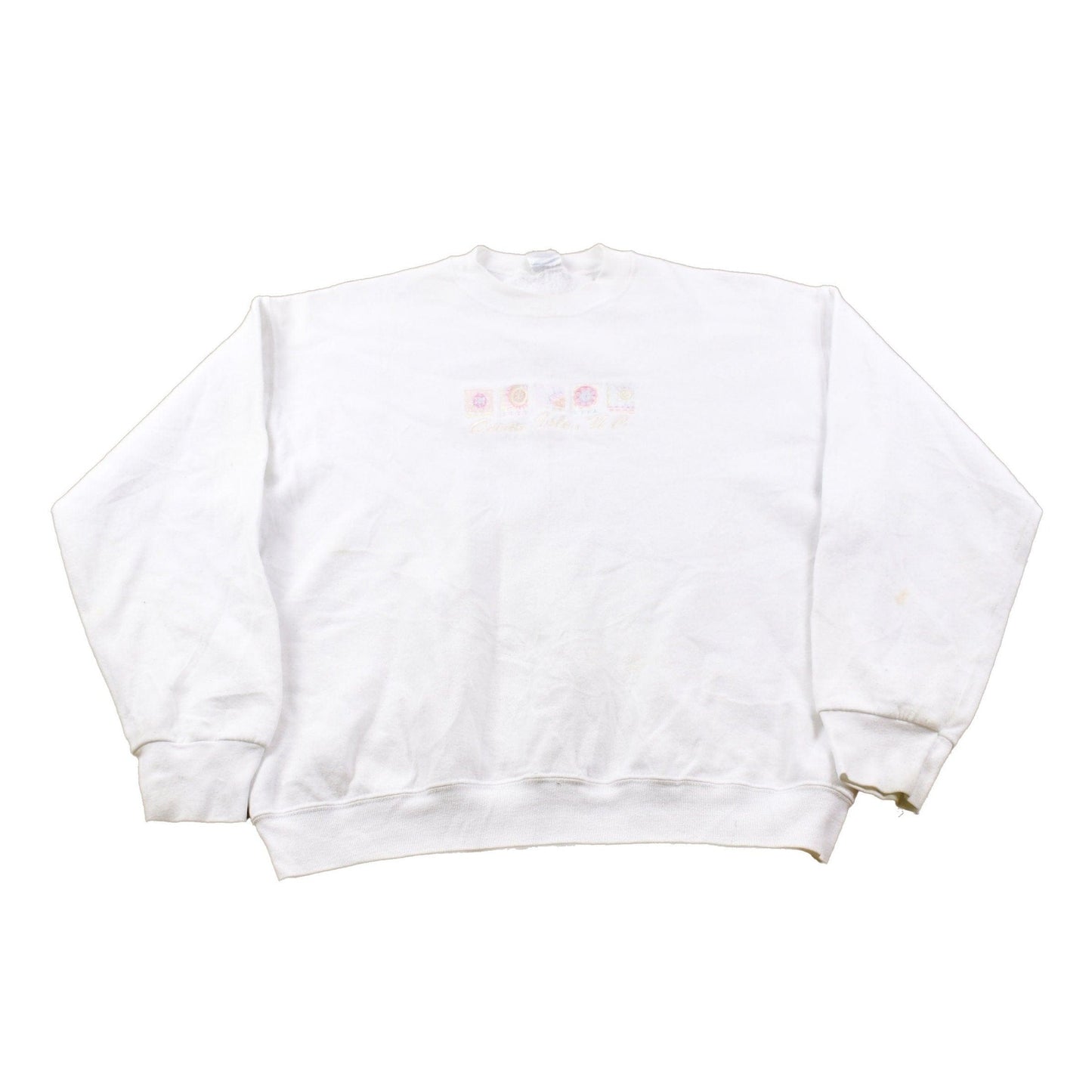 Other Clothing > Gender Neutral Adult Clothing > Hoodies & Sweatshirts > Sweatshirts Vintage 1990s Floral Crewneck Sweatshirt Men's XL