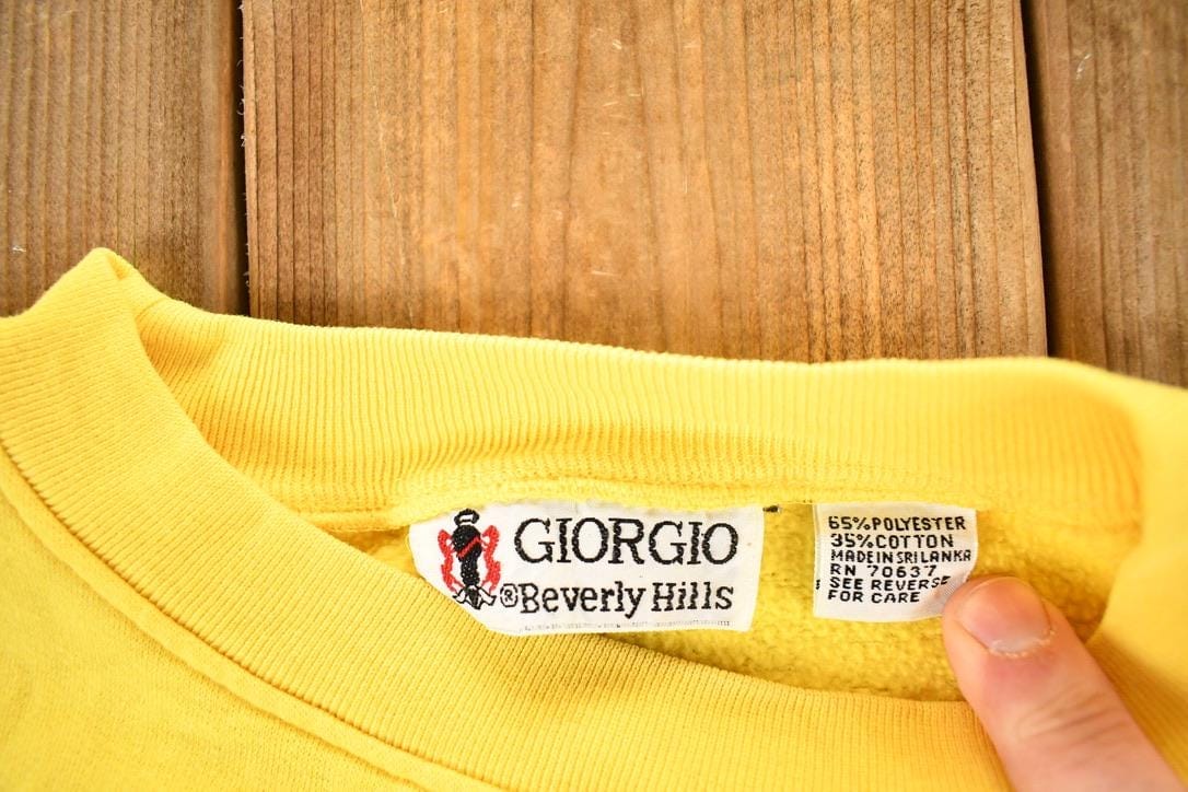 Other Clothing > Gender Neutral Adult Clothing > Hoodies & Sweatshirts > Sweatshirts Vintage 1990s Giorgio Beverly Hills Crewneck Sweatshirt Men's L