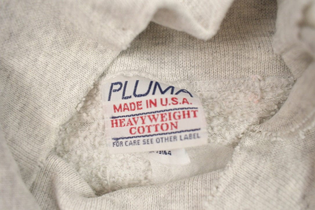 Other Clothing > Gender Neutral Adult Clothing > Hoodies & Sweatshirts > Sweatshirts Vintage 1990s Grey Blank Turtleneck Sweatshirt Men's XL