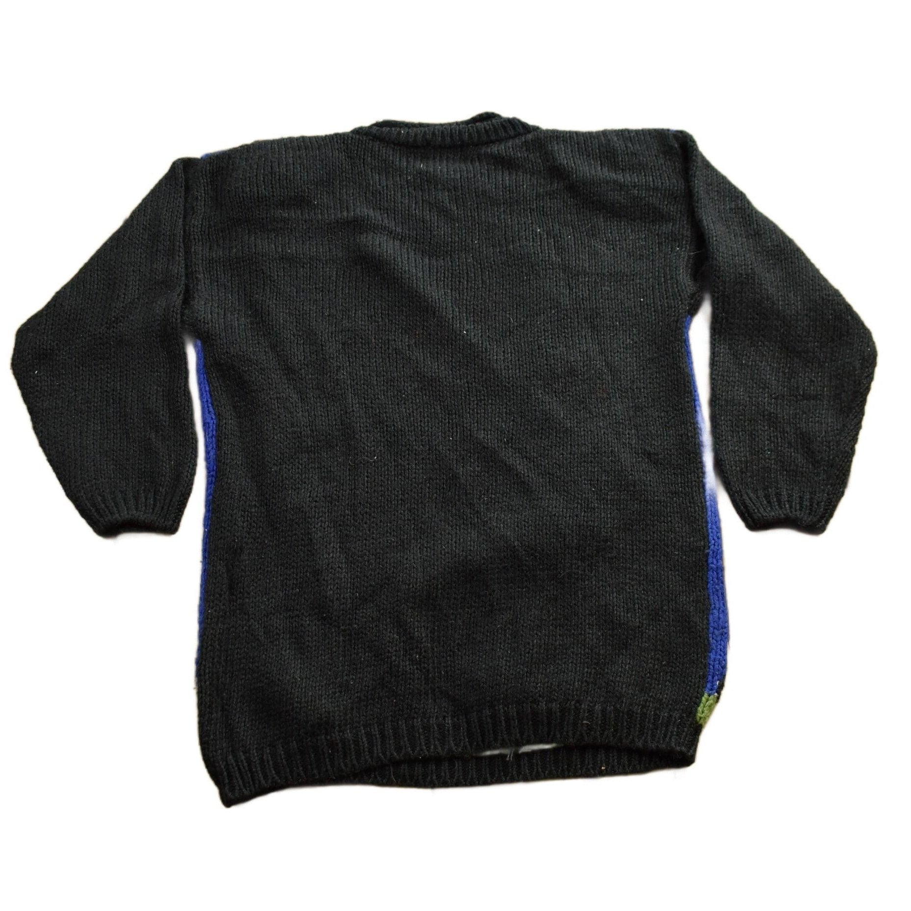 Other Clothing > Gender Neutral Adult Clothing > Hoodies & Sweatshirts > Sweatshirts Vintage 1990s Halloween Theme Embroidered Knit Sweater Women's S