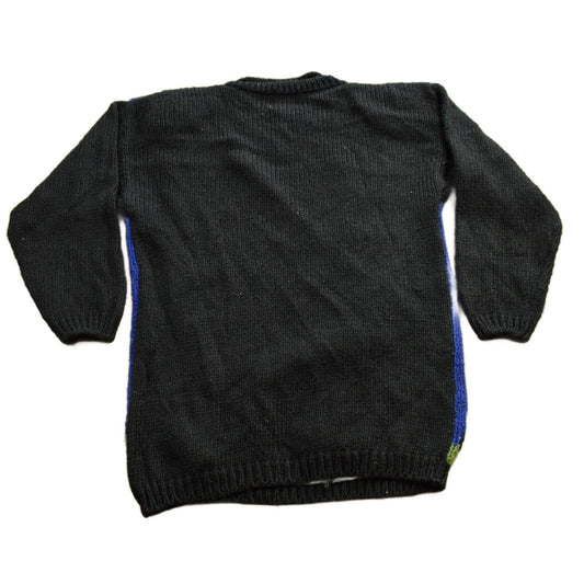 Other Clothing > Gender Neutral Adult Clothing > Hoodies & Sweatshirts > Sweatshirts Vintage 1990s Halloween Theme Embroidered Knit Sweater Women's S