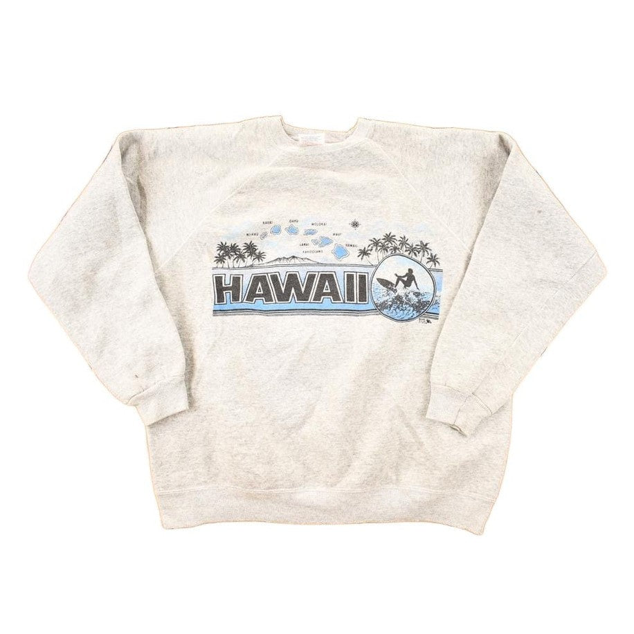 Other Clothing > Gender Neutral Adult Clothing > Hoodies & Sweatshirts > Sweatshirts Vintage 1990s Hawaii Souvenir Crewneck Sweatshirt Men's L