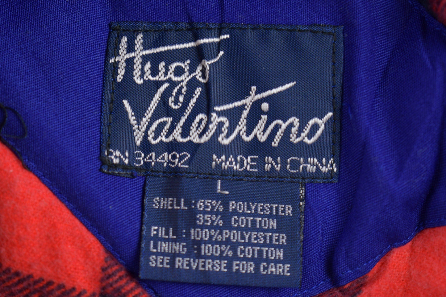 Other Clothing > Gender Neutral Adult Clothing > Hoodies & Sweatshirts > Sweatshirts Vintage 1990s Hugo Valentino Plaid Lined Puffer Vest Men's Large