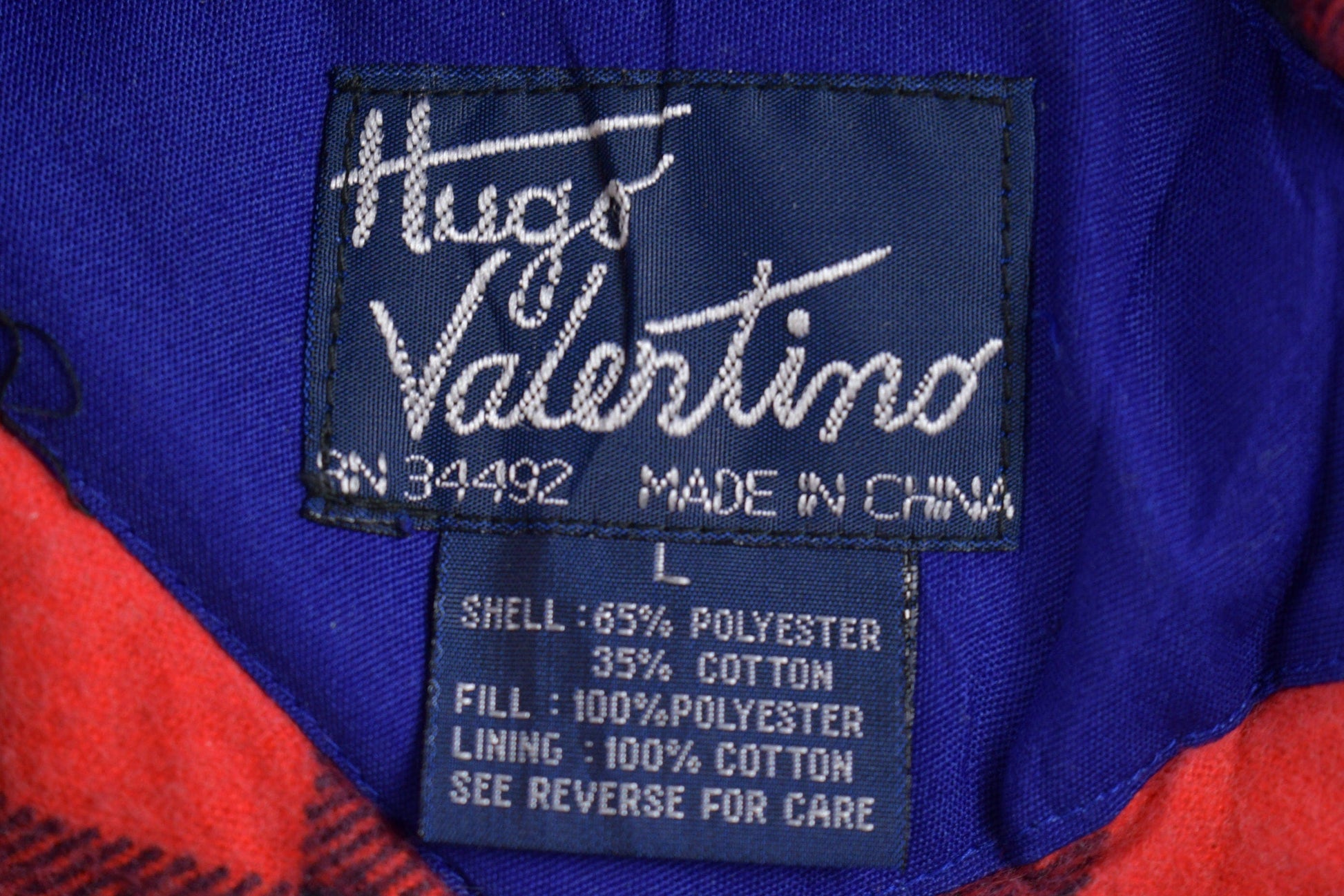 Other Clothing > Gender Neutral Adult Clothing > Hoodies & Sweatshirts > Sweatshirts Vintage 1990s Hugo Valentino Plaid Lined Puffer Vest Men's Large