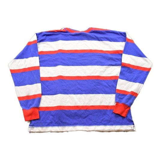 Other Clothing > Gender Neutral Adult Clothing > Hoodies & Sweatshirts > Sweatshirts Vintage 1990s Jacklyn Sport Striped Crewneck Sweatshirt Men's Small