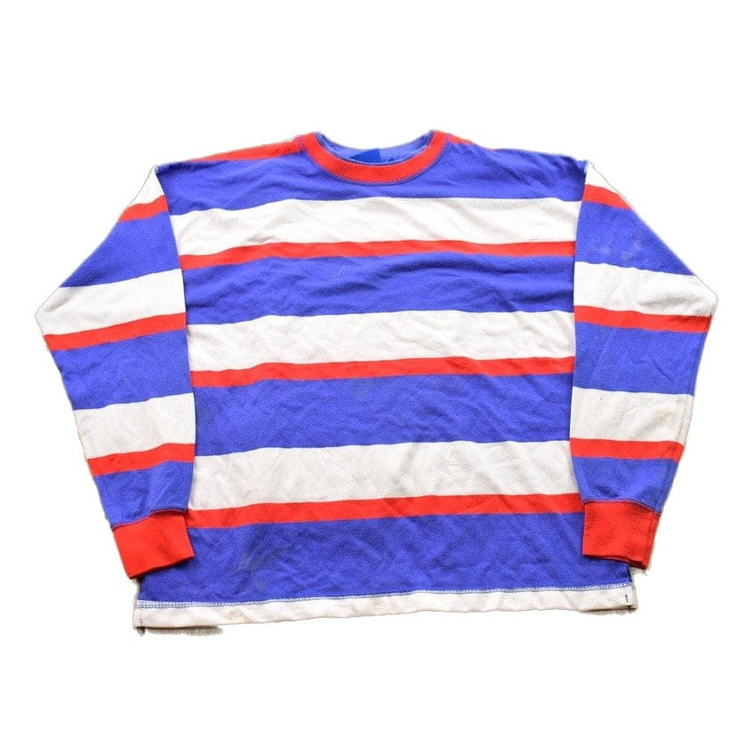Other Clothing > Gender Neutral Adult Clothing > Hoodies & Sweatshirts > Sweatshirts Vintage 1990s Jacklyn Sport Striped Crewneck Sweatshirt Men's Small