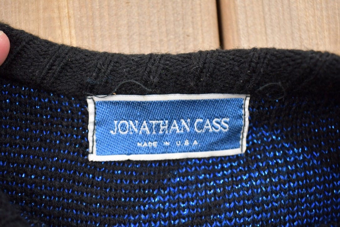 Other Clothing > Gender Neutral Adult Clothing > Hoodies & Sweatshirts > Sweatshirts Vintage 1990s Jonathan Cass Knitted Crewneck Sweater Men's Small