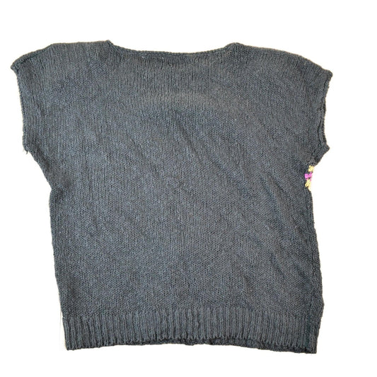 Other Clothing > Gender Neutral Adult Clothing > Hoodies & Sweatshirts > Sweatshirts Vintage 1990s Knit Floral Pattern Crewneck Sweater Womens L