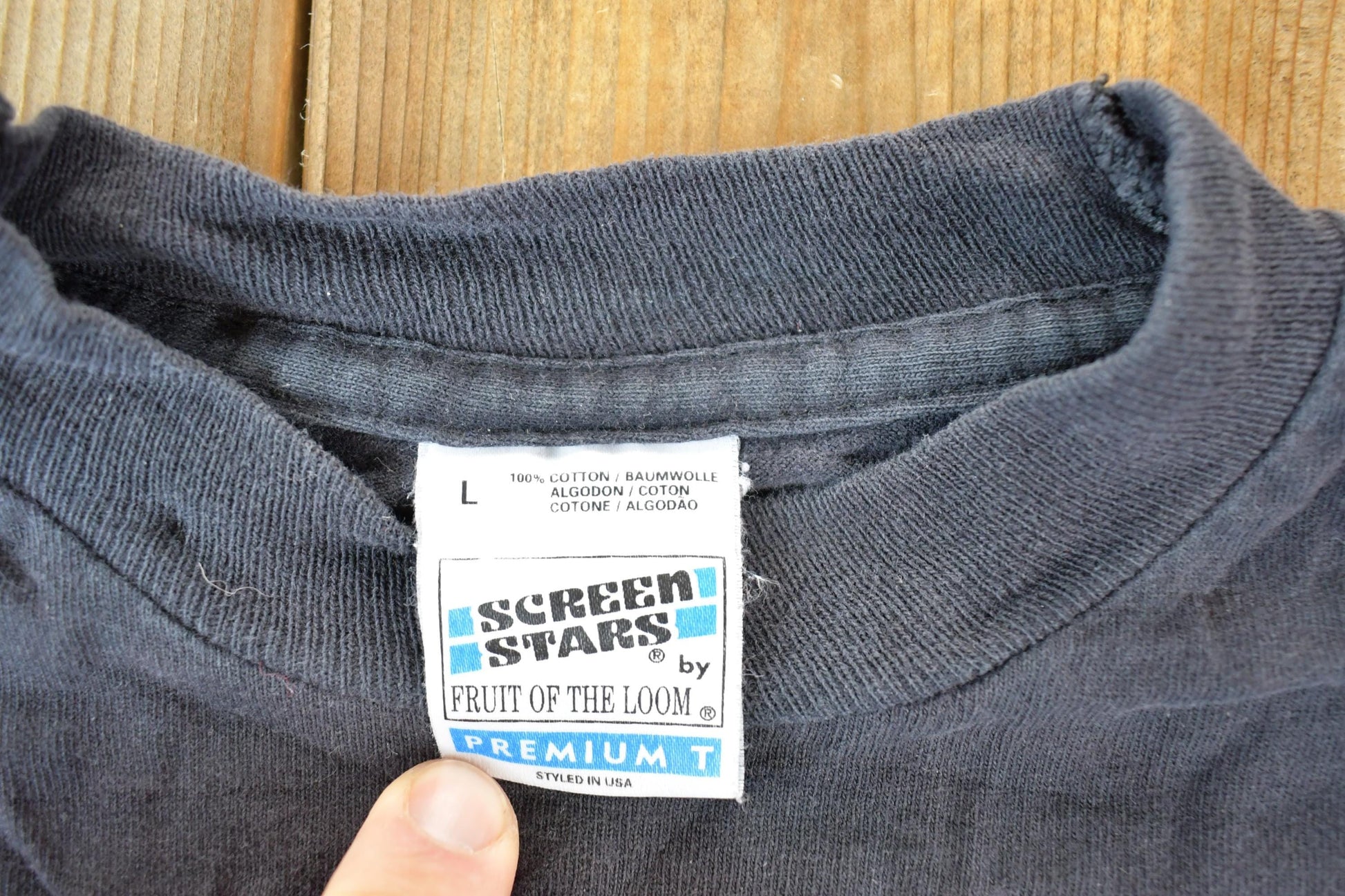 Other Clothing > Gender Neutral Adult Clothing > Hoodies & Sweatshirts > Sweatshirts Vintage 1990s La Manufacture Screen Stars Best Crewneck Sweatshirt Mens L