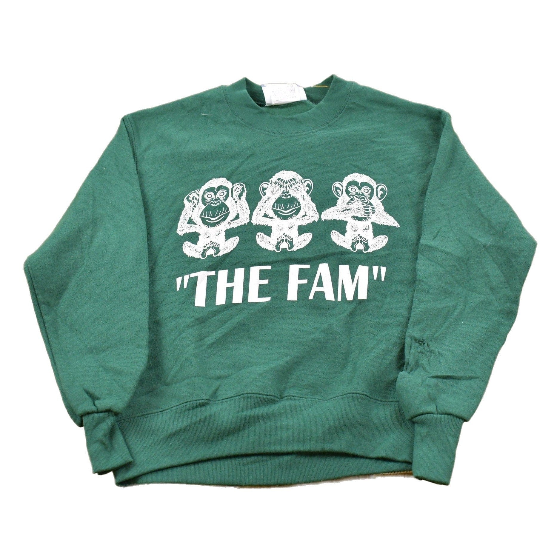 Other Clothing > Gender Neutral Adult Clothing > Hoodies & Sweatshirts > Sweatshirts Vintage 1990s Lee Heavyweight "The Fam" Crewneck Sweatshirt Youth S