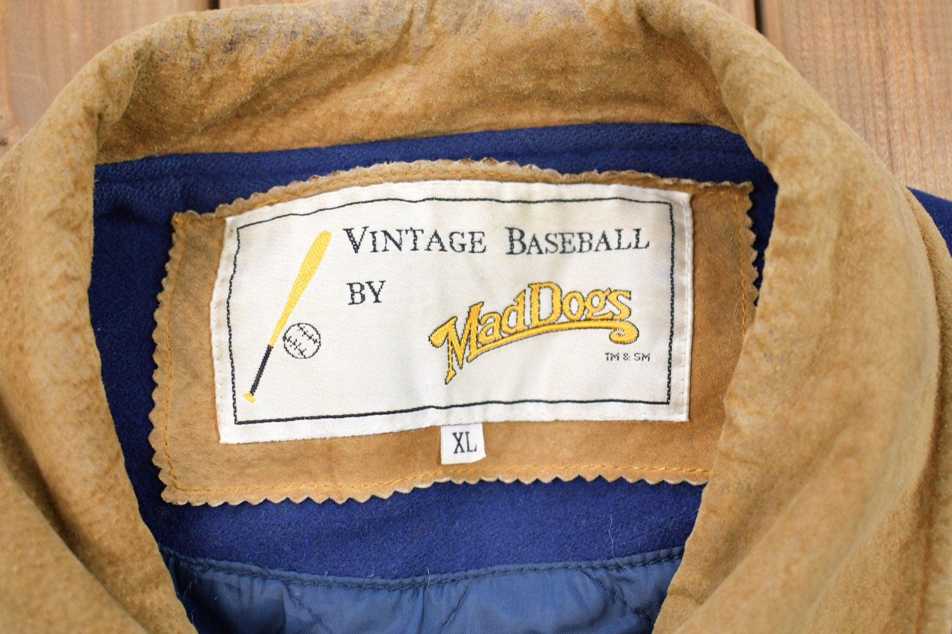 Other Clothing > Gender Neutral Adult Clothing > Hoodies & Sweatshirts > Sweatshirts Vintage 1990s Mad Dogs Hong Kong Wool Varsity Jacket Wool Men's XL