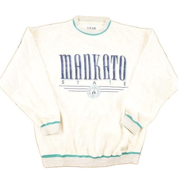 Other Clothing > Gender Neutral Adult Clothing > Hoodies & Sweatshirts > Sweatshirts Vintage 1990s Mankato State Crewneck Sweatshirt Men's M
