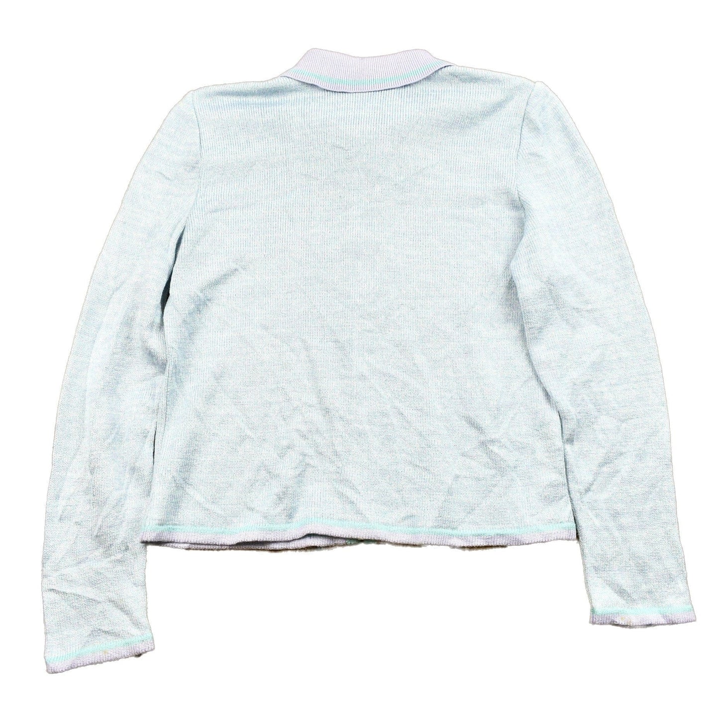 Other Clothing > Gender Neutral Adult Clothing > Hoodies & Sweatshirts > Sweatshirts Vintage 1990s Mita Zip Up Pastel Sweater Youth Small