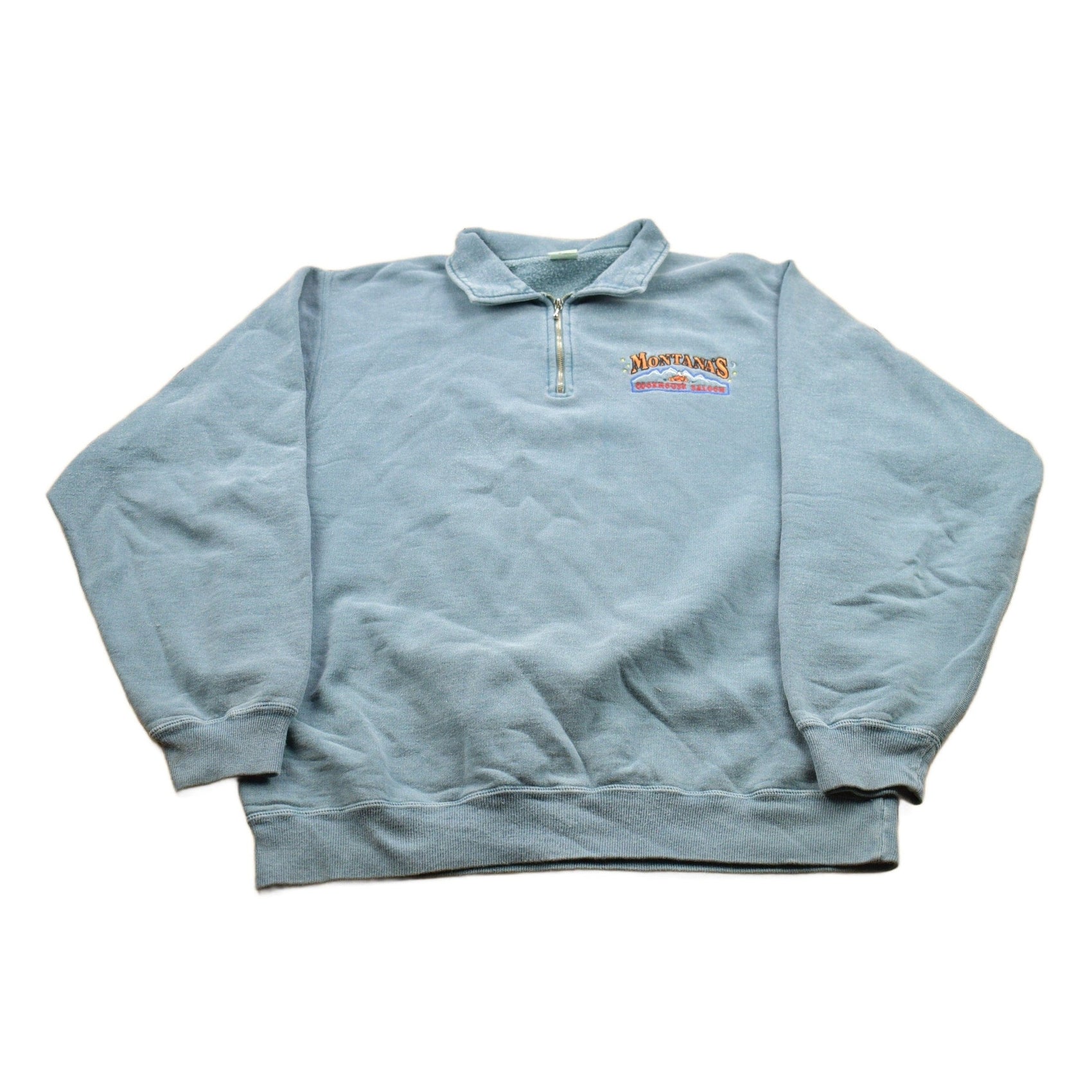 Other Clothing > Gender Neutral Adult Clothing > Hoodies & Sweatshirts > Sweatshirts Vintage 1990s Montana's Cookhouse Saloon Sweatshirt Men's Large