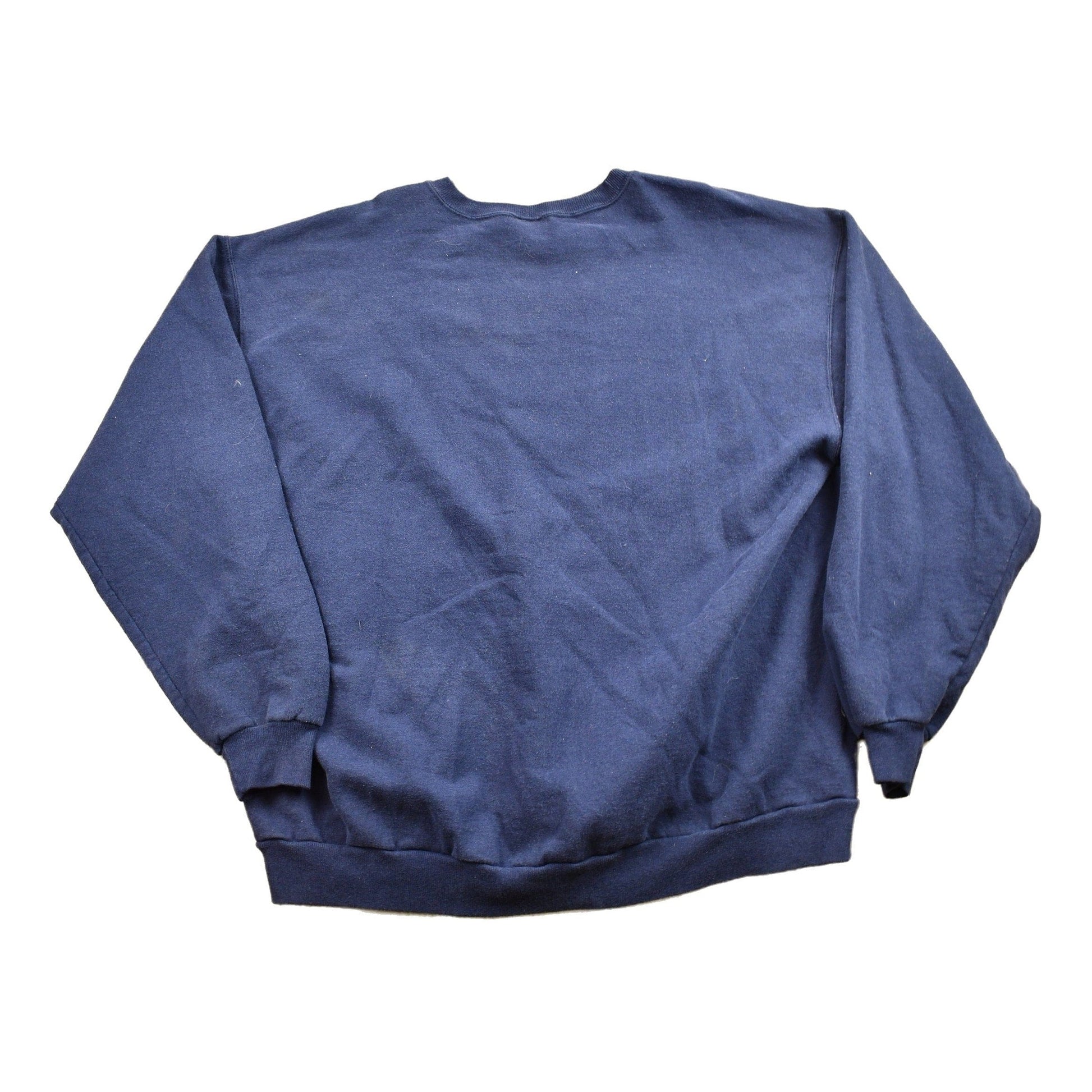 Other Clothing > Gender Neutral Adult Clothing > Hoodies & Sweatshirts > Sweatshirts Vintage 1990s Navy Blue Jerzees Blank Crewneck Sweatshirt Men's 2XL