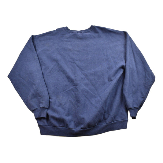 Other Clothing > Gender Neutral Adult Clothing > Hoodies & Sweatshirts > Sweatshirts Vintage 1990s Navy Blue Jerzees Blank Crewneck Sweatshirt Men's 2XL