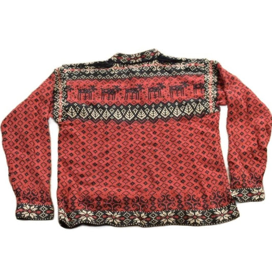 Other Clothing > Gender Neutral Adult Clothing > Hoodies & Sweatshirts > Sweatshirts Vintage 1990s Nordic Knit Sweater Apres Ski Women's S