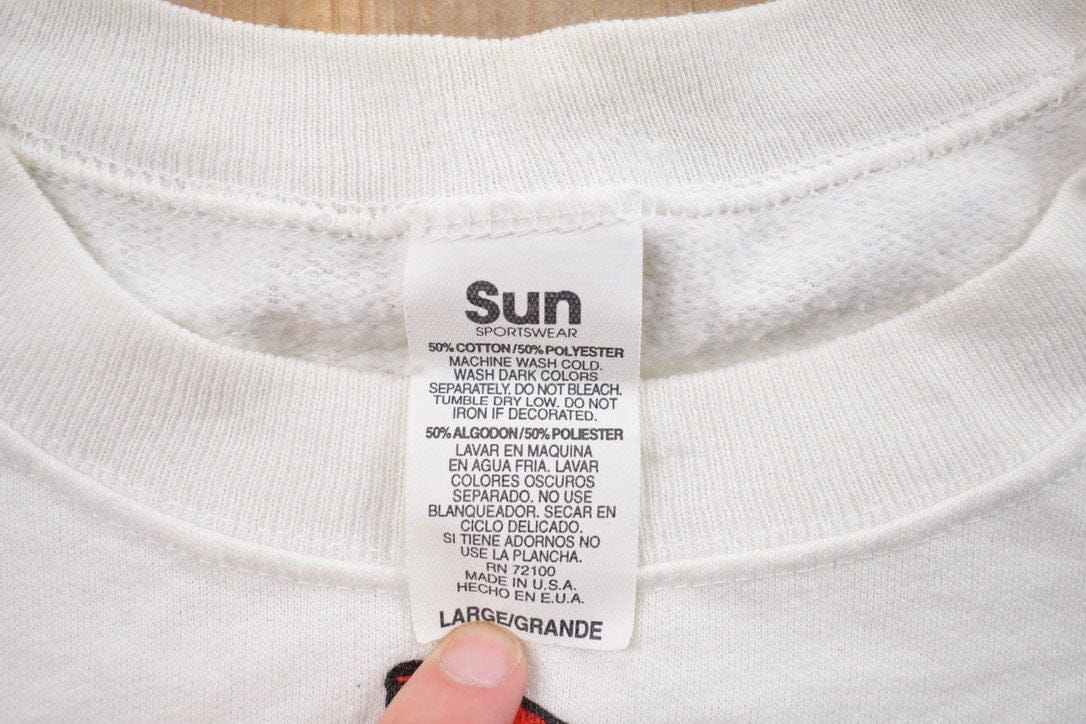 Other Clothing > Gender Neutral Adult Clothing > Hoodies & Sweatshirts > Sweatshirts Vintage 1990s Old Saint Nick Christmas Sweater Men's Medium