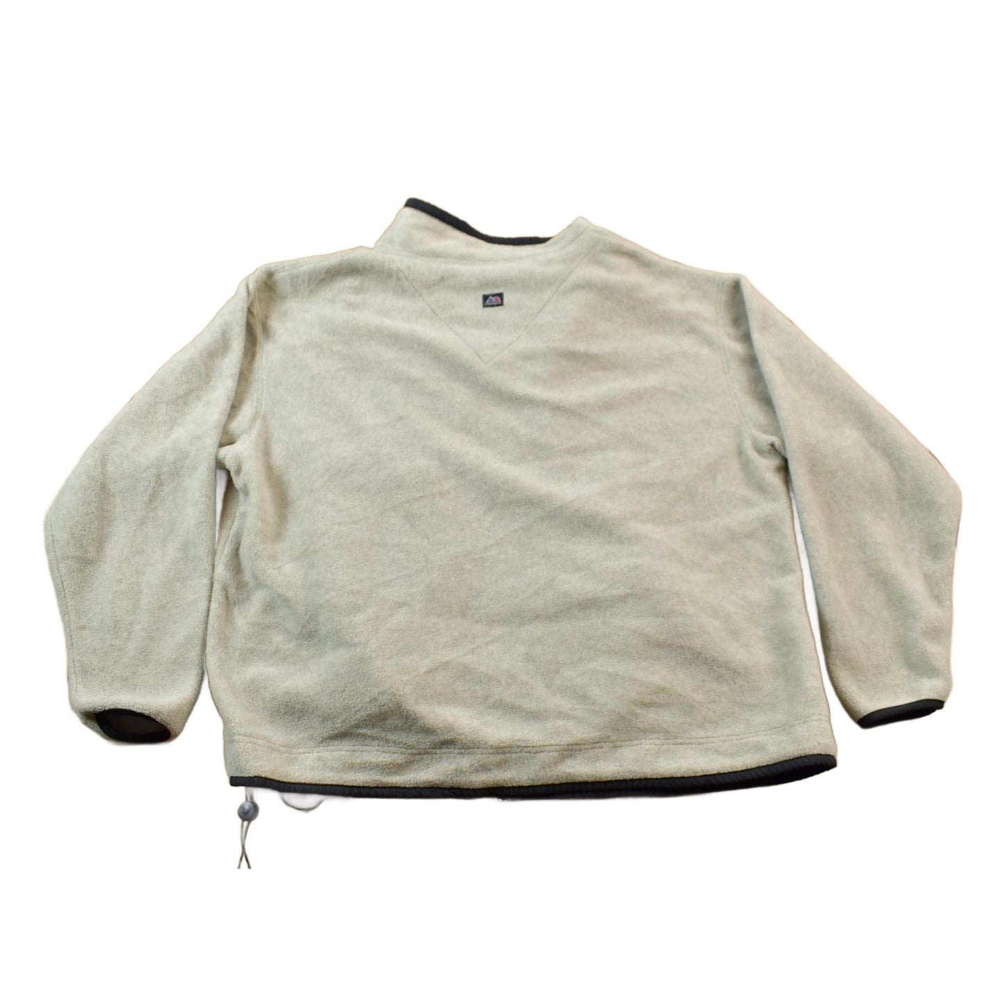 Other Clothing > Gender Neutral Adult Clothing > Hoodies & Sweatshirts > Sweatshirts Vintage 1990s Outersport Zip Up Beige Fleece Sweater Men's L