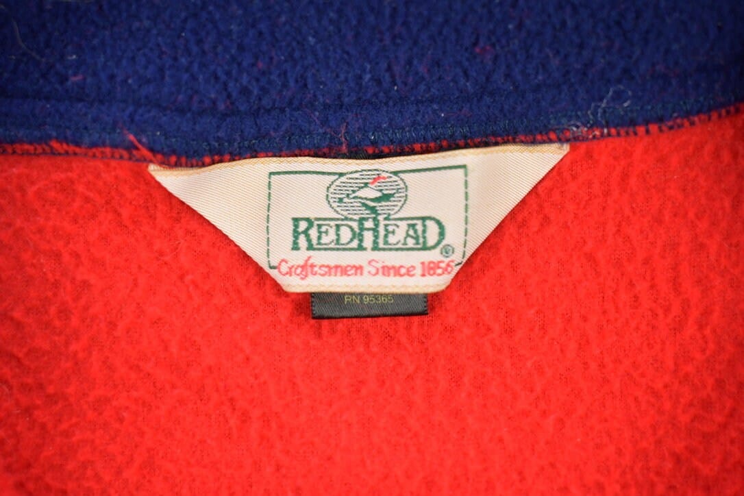 Other Clothing > Gender Neutral Adult Clothing > Hoodies & Sweatshirts > Sweatshirts Vintage 1990s Red Head Quarter Zip Fleece Sweater Men's 2XL
