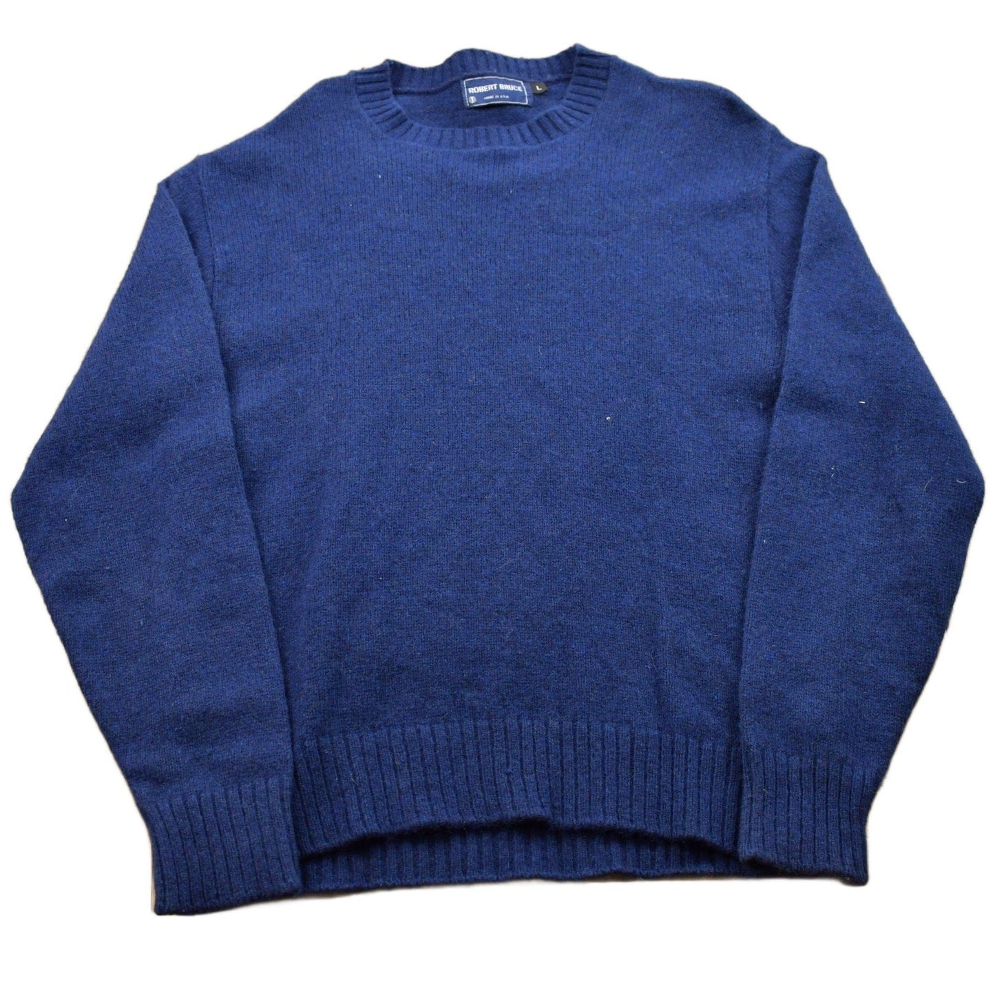 Other Clothing > Gender Neutral Adult Clothing > Hoodies & Sweatshirts > Sweatshirts Vintage 1990s Robert Bruce Wool Knit Blank Crewneck Sweatshirt Men's Medium