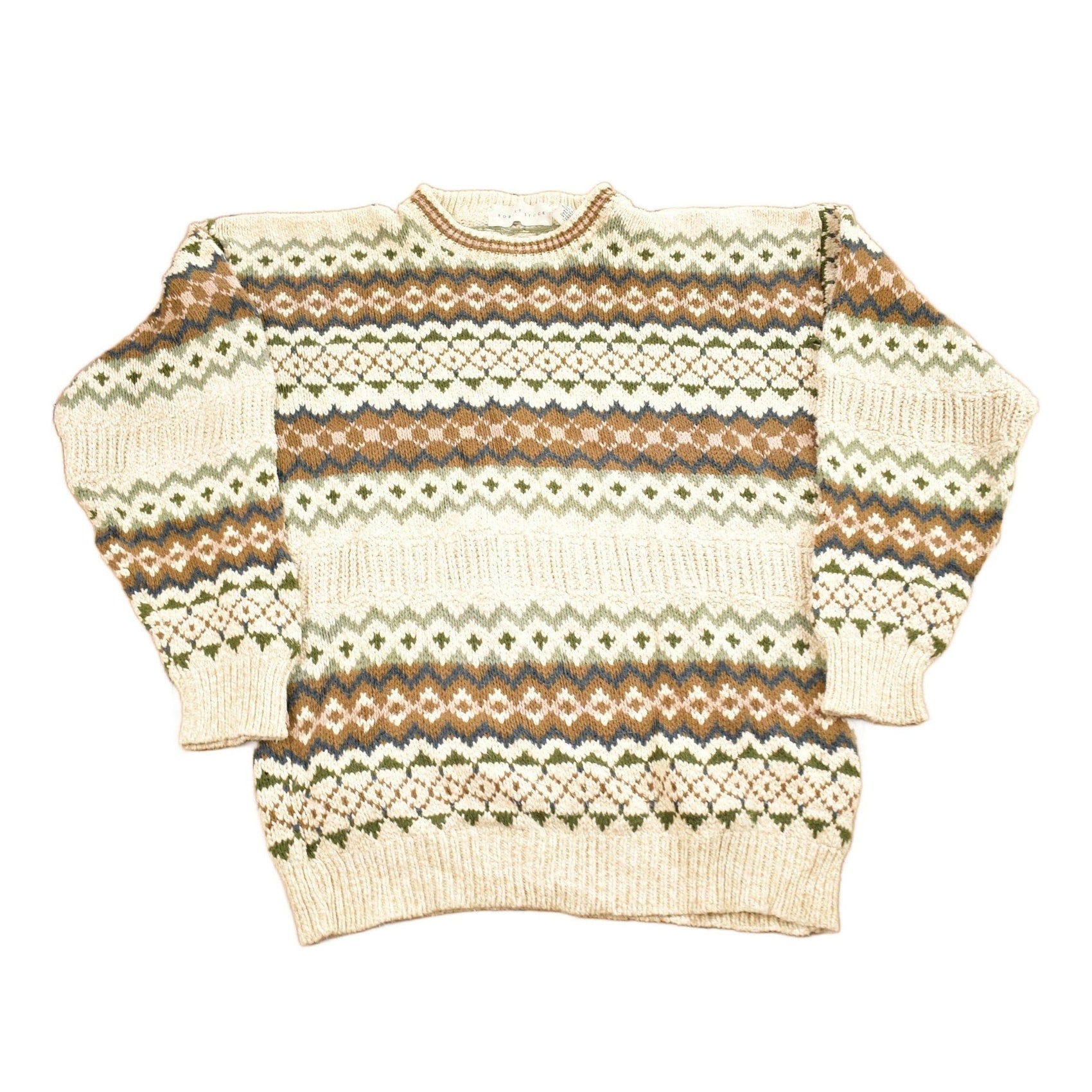 Other Clothing > Gender Neutral Adult Clothing > Hoodies & Sweatshirts > Sweatshirts Vintage 1990s Robert Stock Knitted Sweater Men's Medium