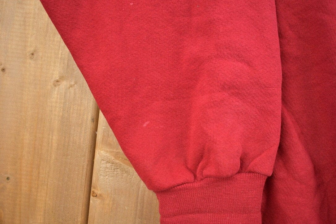 Other Clothing > Gender Neutral Adult Clothing > Hoodies & Sweatshirts > Sweatshirts Vintage 1990s Russell Athletics Blank Red Crewneck Sweatshirt Men's Medium