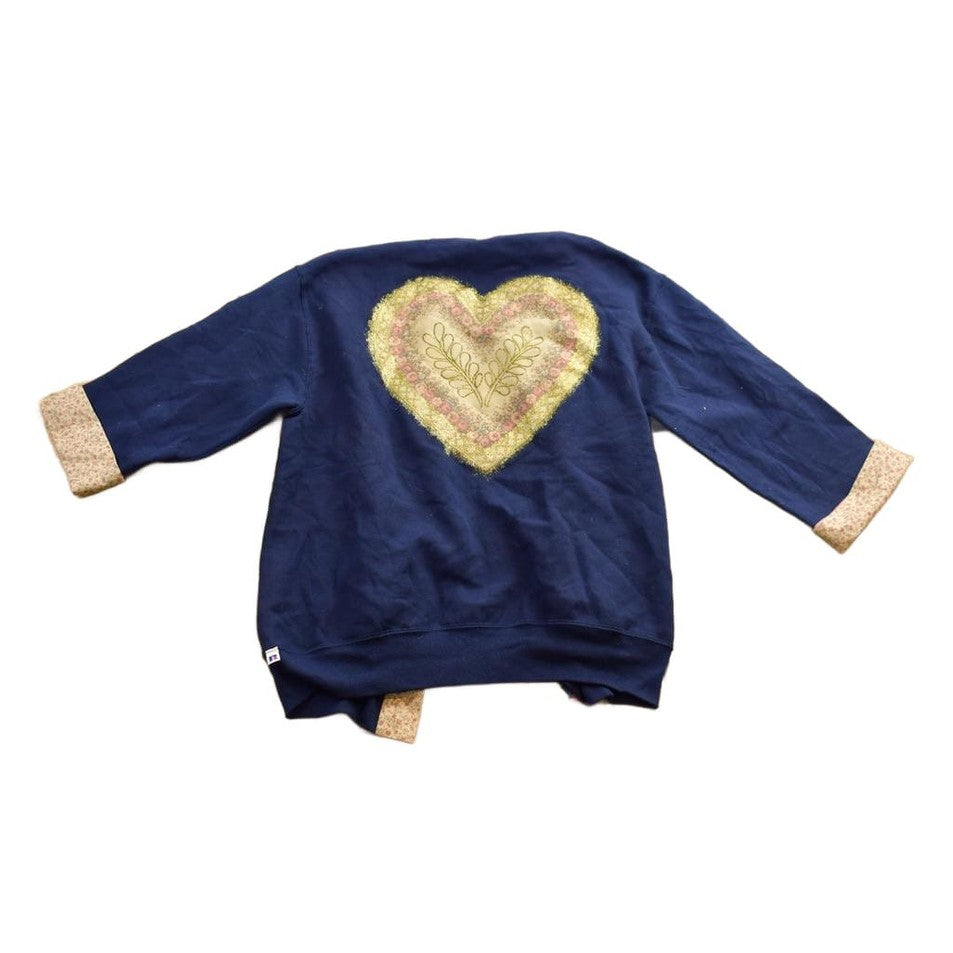 Other Clothing > Gender Neutral Adult Clothing > Hoodies & Sweatshirts > Sweatshirts Vintage 1990s Russell Floral Cardigan Sweater Women's S