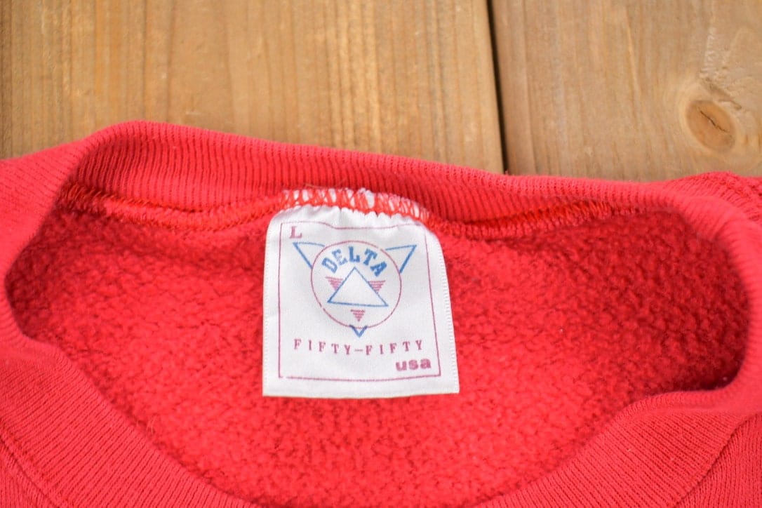 Other Clothing > Gender Neutral Adult Clothing > Hoodies & Sweatshirts > Sweatshirts Vintage 1990s Santa Theme Christmas Sweater Men's S