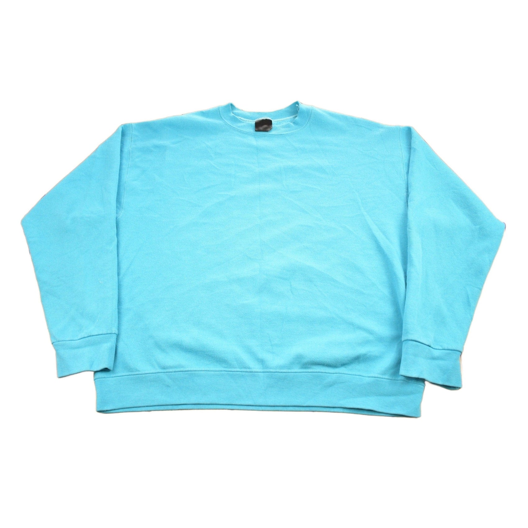 Other Clothing > Gender Neutral Adult Clothing > Hoodies & Sweatshirts > Sweatshirts Vintage 1990s Sky Blue Blank Crewneck Sweatshirt Men's XL