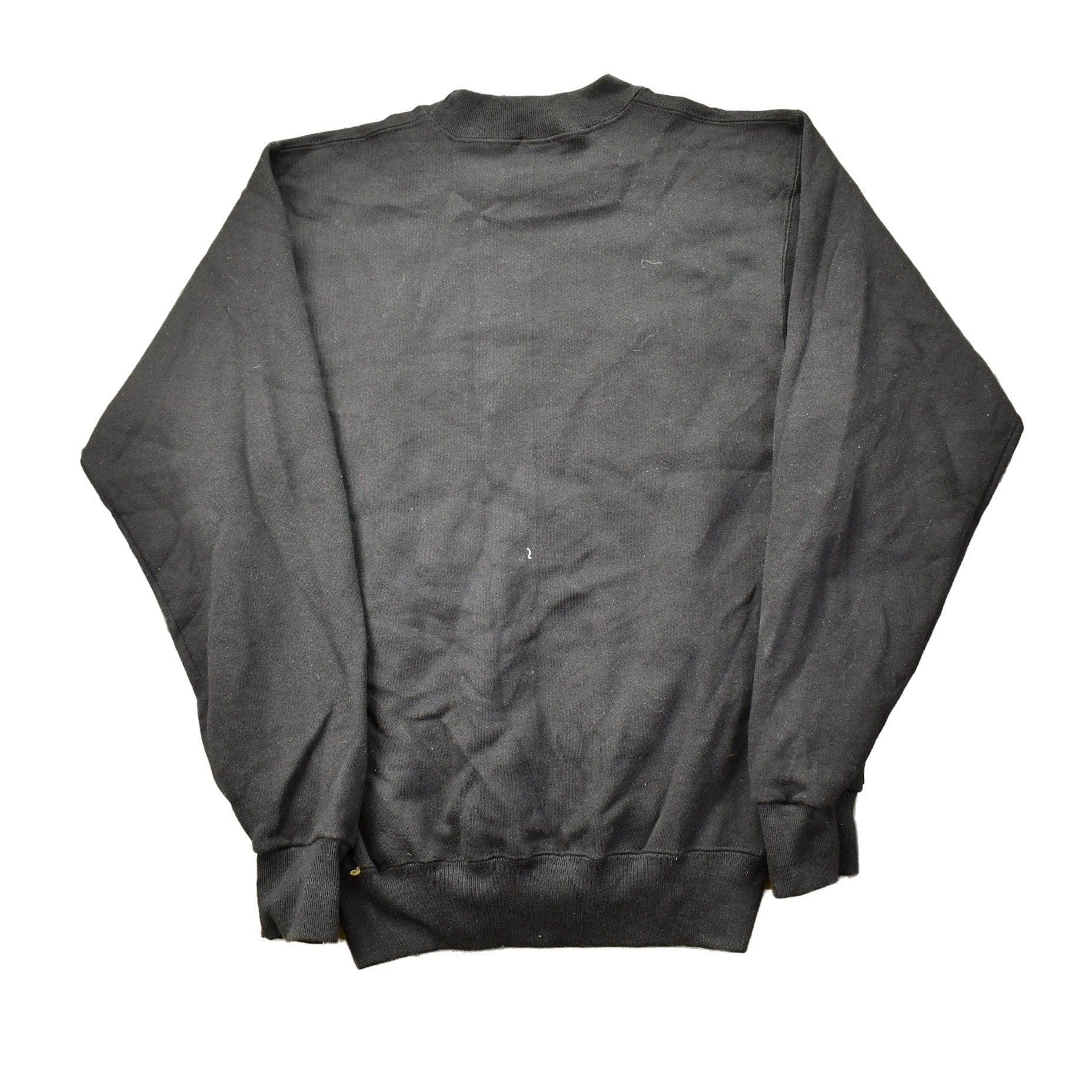 Other Clothing > Gender Neutral Adult Clothing > Hoodies & Sweatshirts > Sweatshirts Vintage 1990s Soffee Sweats Black Blank Crewneck Sweatshirt Men's Medium