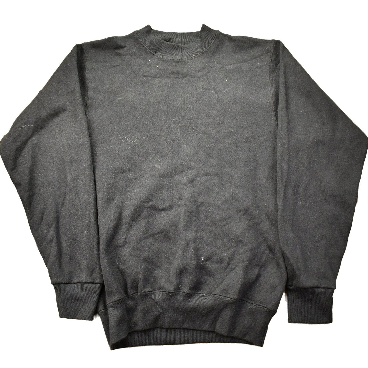 Other Clothing > Gender Neutral Adult Clothing > Hoodies & Sweatshirts > Sweatshirts Vintage 1990s Soffee Sweats Black Blank Crewneck Sweatshirt Men's Medium