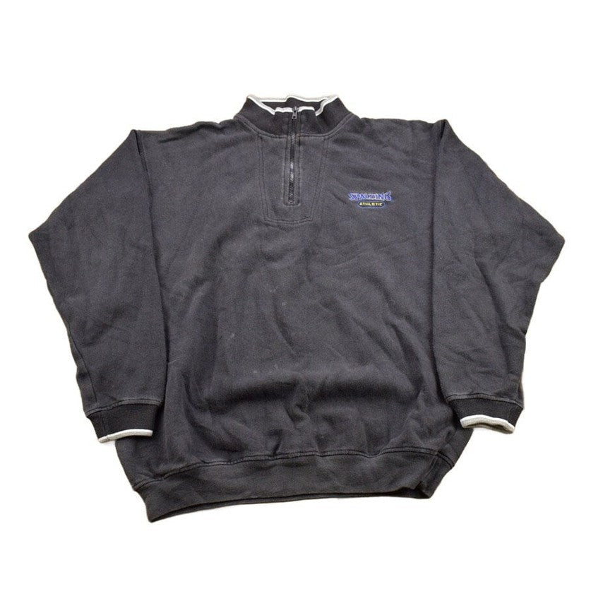 Other Clothing > Gender Neutral Adult Clothing > Hoodies & Sweatshirts > Sweatshirts Vintage 1990s Spalding Athletic Quarter Zip Sweatshirt Men's Medium