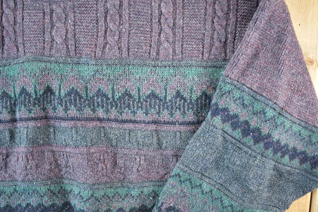 Other Clothing > Gender Neutral Adult Clothing > Hoodies & Sweatshirts > Sweatshirts Vintage 1990s St Bernard Wool Blend Knit Sweater Mens XL