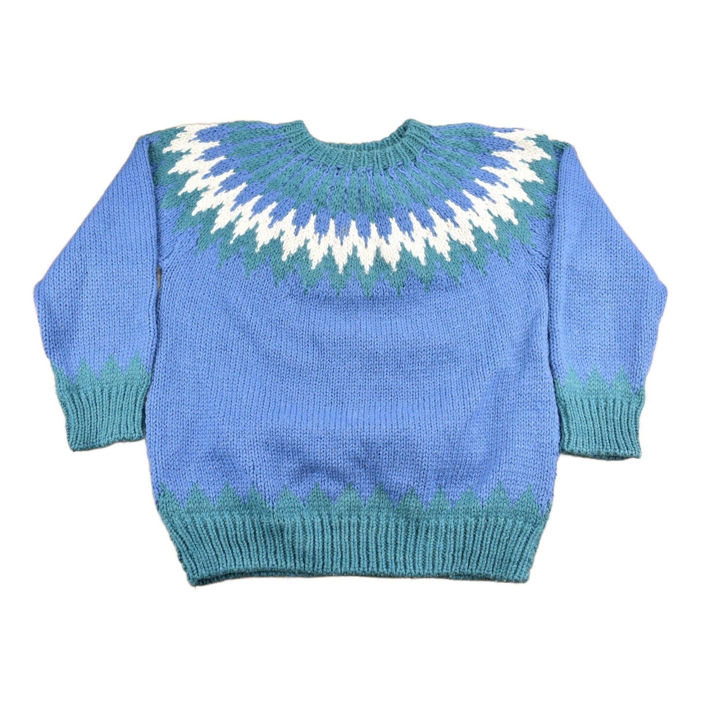 Other Clothing > Gender Neutral Adult Clothing > Hoodies & Sweatshirts > Sweatshirts Vintage 1990s The Lodge Pure Wool Knitted Sweater Men's Large