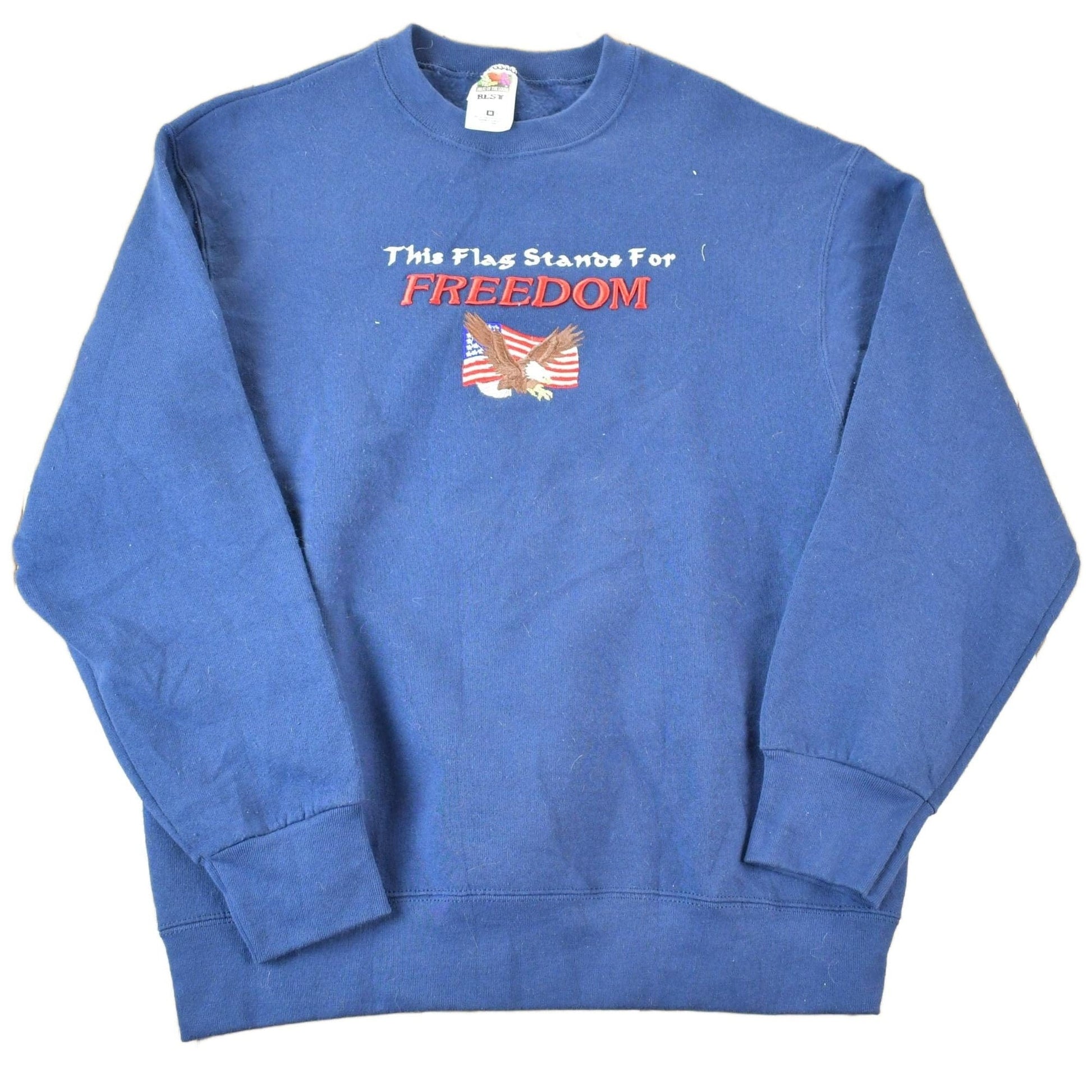 Other Clothing > Gender Neutral Adult Clothing > Hoodies & Sweatshirts > Sweatshirts Vintage 1990s This Flag Stands for Freedom Crewneck Sweatshirt Mens L