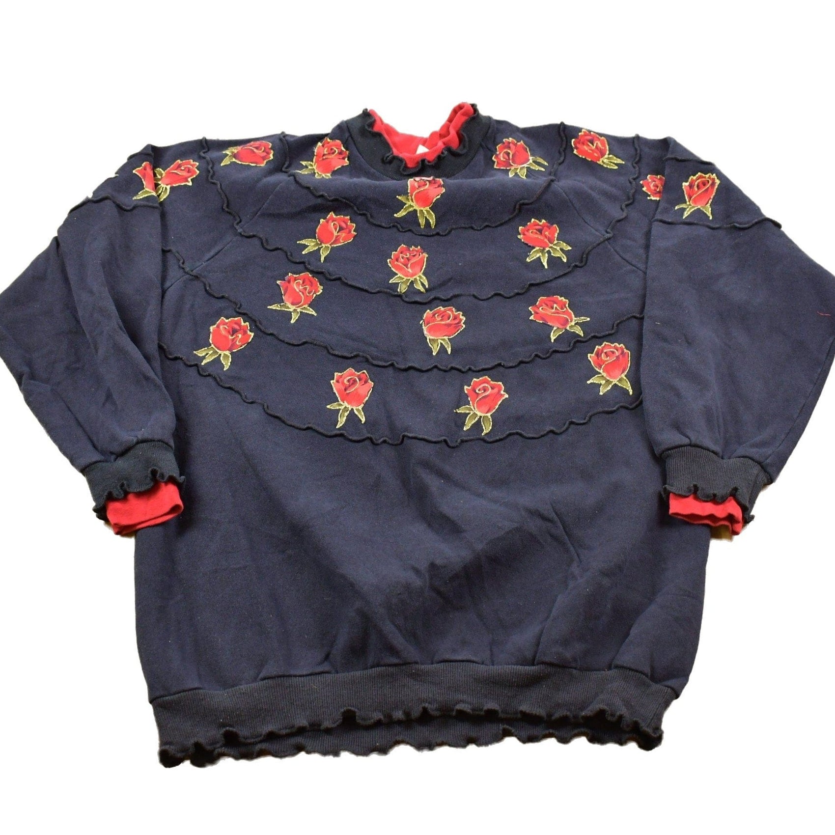 Other Clothing > Gender Neutral Adult Clothing > Hoodies & Sweatshirts > Sweatshirts Vintage 1990s Thornton Walker Floral Crewneck Sweatshirt Men's XL