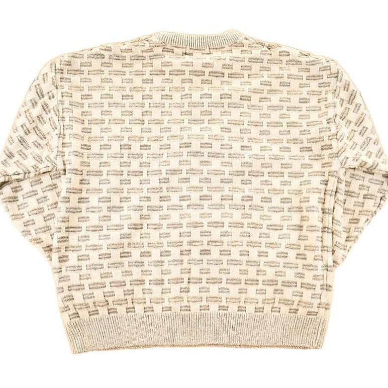 Other Clothing > Gender Neutral Adult Clothing > Hoodies & Sweatshirts > Sweatshirts Vintage 1990s Towncraft Knit Abstract Pattern Crewneck Sweater Mens L