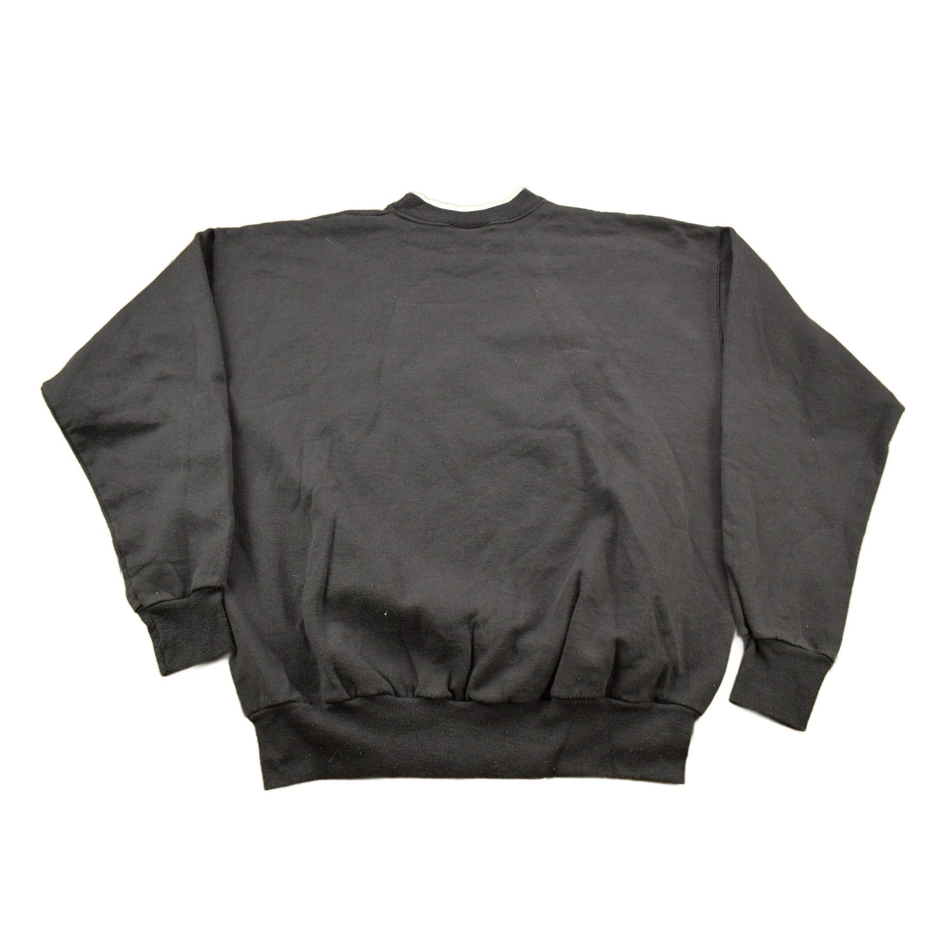 Other Clothing > Gender Neutral Adult Clothing > Hoodies & Sweatshirts > Sweatshirts Vintage 1990s Trick Or Treat Halloween Theme Crewneck Sweatshirt Men's L