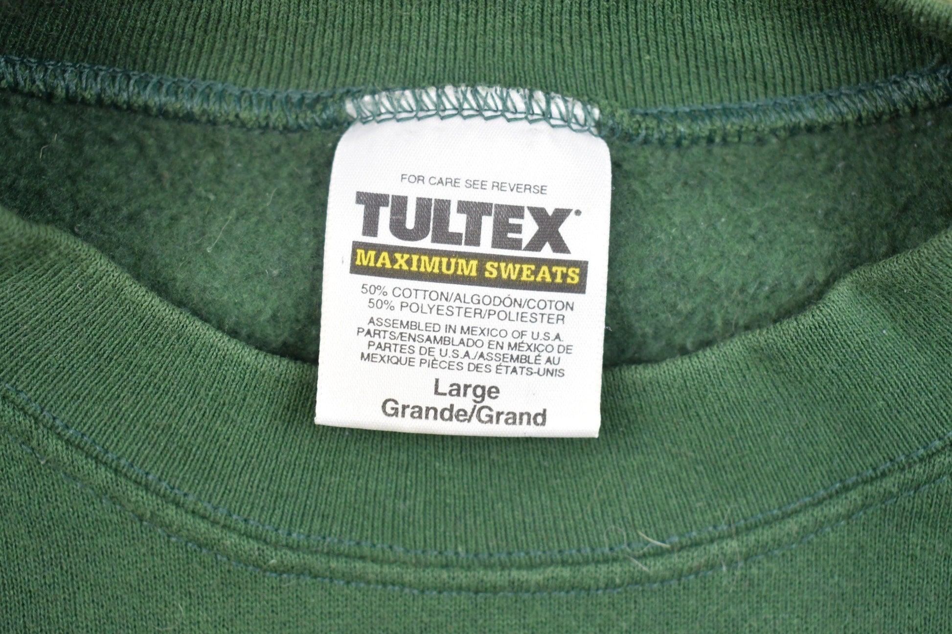 Other Clothing > Gender Neutral Adult Clothing > Hoodies & Sweatshirts > Sweatshirts Vintage 1990s Tultex Kitten Fireplace Crewneck Sweatshirt Men's Large